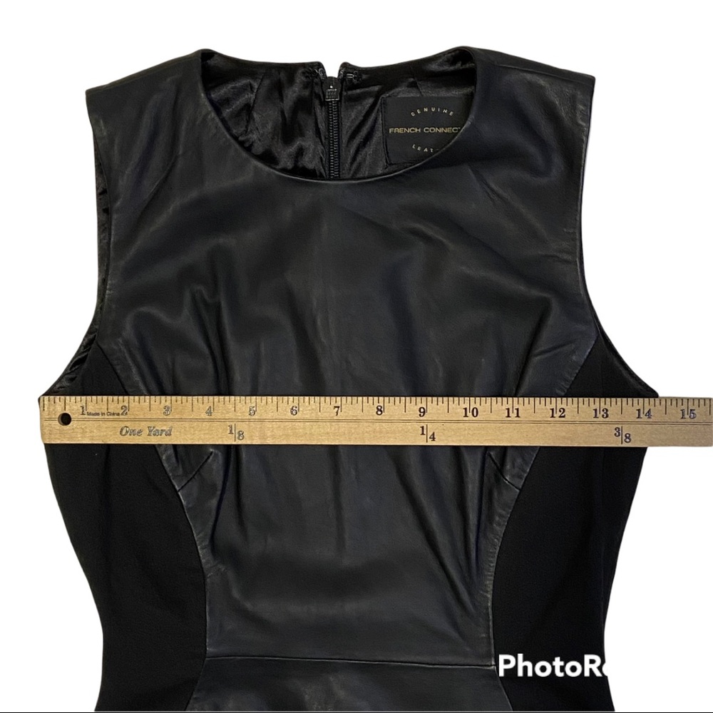 French Connection NWT Genuine Leather Block Dress Size 4 - Picture 6 of 15